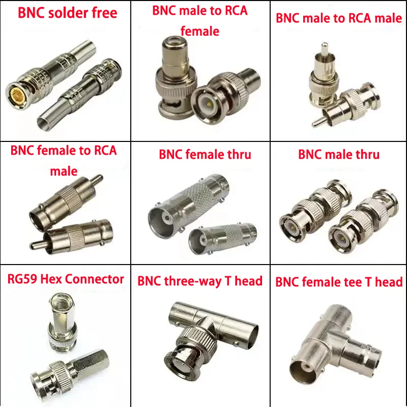 10 BNC Ŀ ͸ ī޶ ׼, پ   , Q9   BNC75-5 , RCA  